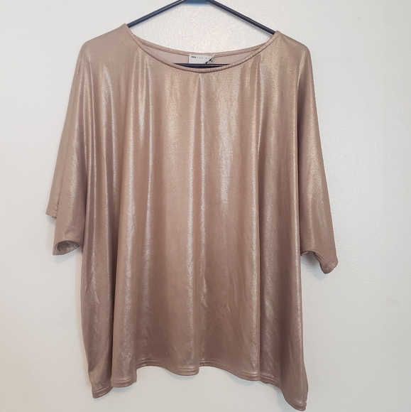 ASOS Tops - Asos Good Foil Metallic Dolman Sleeve Top Plus Size 24